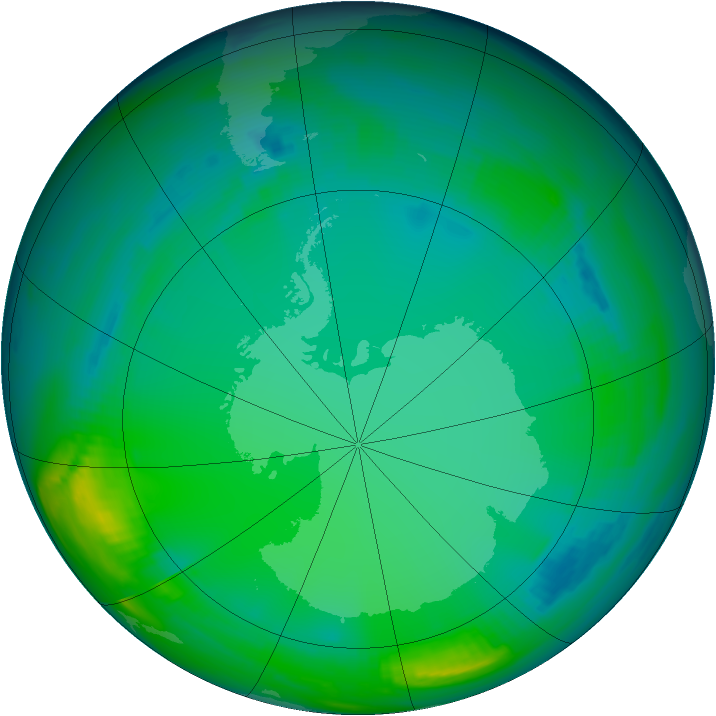 Ozone Map 1998-07-05